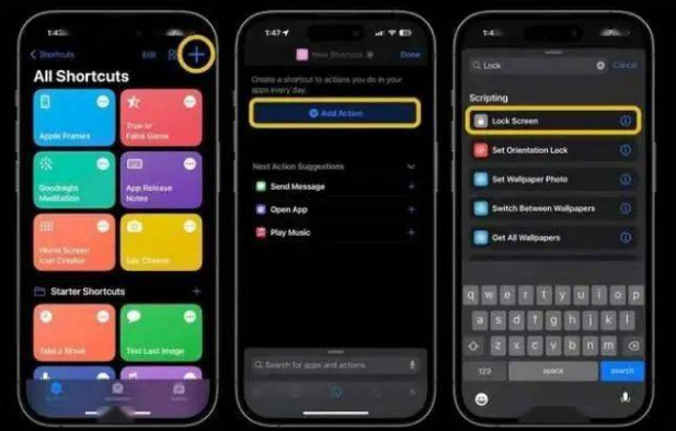 凤凰镇苹果14锁屏维修店分享iPhone14升级iOS16.4后如何创建锁屏快捷方式 